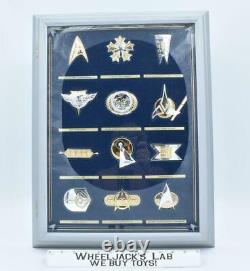 Star Trek Set of 12 Official Insignia Medal Badges Franklin Mint Sterling Silver
