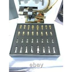 Star Trek TNG Franklin Mint Tridimensional Chess Set, 24k gold & sterling silver