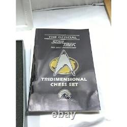 Star Trek TNG Franklin Mint Tridimensional Chess Set, 24k gold & sterling silver