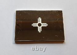 State Of New Mexico Solid Sterling Silver Zia Flag Art Bar Franklin Mint