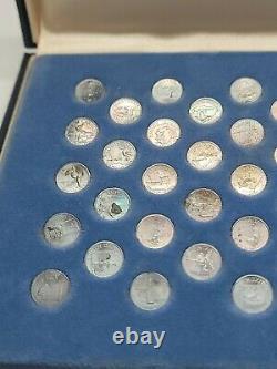 States Of The Union Sterling Silver Mini Coin Set 1969 First Edition 50 Coins