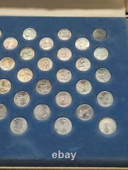 States Of The Union Sterling Silver Mini Coin Set 1969 First Edition 50 Coins