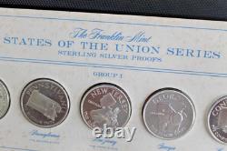 States the Union Series Group 1 Sterling Silver Proofs 5 Coins set Franklin Mint