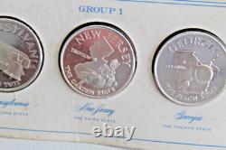 States the Union Series Group 1 Sterling Silver Proofs 5 Coins set Franklin Mint