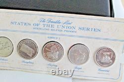 States the Union Series Group 1 Sterling Silver Proofs 5 Coins set Franklin Mint