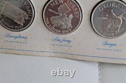 States the Union Series Group 1 Sterling Silver Proofs 5 Coins set Franklin Mint