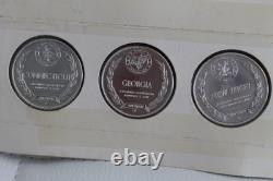 States the Union Series Group 1 Sterling Silver Proofs 5 Coins set Franklin Mint