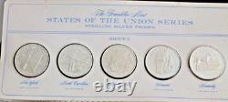 States the Union Series Group 3 Sterling Silver Proofs 5 Coins set Franklin Mint