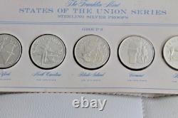 States the Union Series Group 3 Sterling Silver Proofs 5 Coins set Franklin Mint