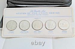 States the Union Series Group 3 Sterling Silver Proofs 5 Coins set Franklin Mint
