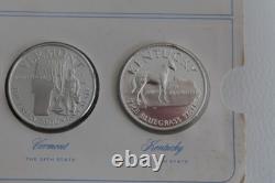 States the Union Series Group 3 Sterling Silver Proofs 5 Coins set Franklin Mint