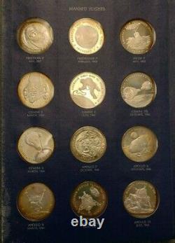 Sterling Silver 1970 Franklin Mint 24 Medallion America in Space Proof Set