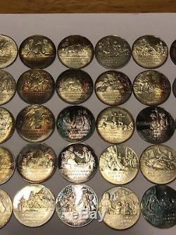 Sterling Silver 40 Coin Franklin Mint Set- Revolutionary War Many With Toning