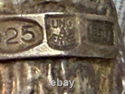 Sterling Silver 925 Necklace With Rhino Pendant 73 Grams Scrap Or Not