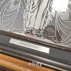 Sterling Silver Art CHIEF ILLINIWEK Franklin Mint University Of Illinois NCAA