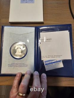 Sterling Silver Bicentennial Visit Medal H Schmidt of Australia Franklin Mint 76
