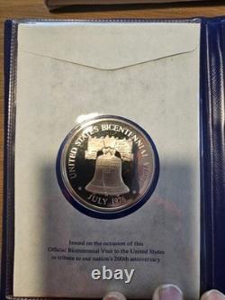 Sterling Silver Bicentennial Visit Medal H Schmidt of Australia Franklin Mint 76