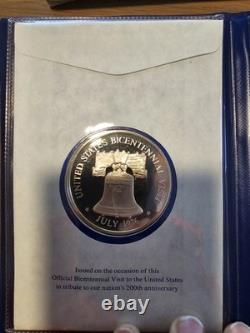 Sterling Silver Bicentennial Visit Medal H Schmidt of Australia Franklin Mint 76