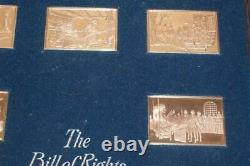 Sterling Silver Bill of Rights Ingot Proof Set 1975 Franklin Mint withCOA & Insert