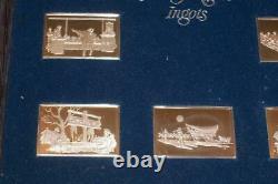 Sterling Silver Bill of Rights Ingot Proof Set 1975 Franklin Mint withCOA & Insert