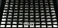 Sterling Silver Cars Miniature Collection. 925 1g x 100 BOX Franklin Mint + COA