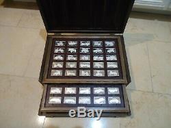 Sterling Silver Centennial Car Ingot Collection Set By The Franklin Mint