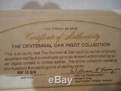 Sterling Silver Centennial Car Ingot Collection Set By The Franklin Mint