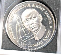 Sterling Silver Coin Franklin Mint AMERICA 1ST SUCCESSFULL CODDARD ROCKET LAUNCH