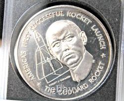 Sterling Silver Coin Franklin Mint AMERICA 1ST SUCCESSFULL CODDARD ROCKET LAUNCH