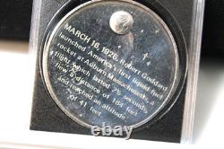 Sterling Silver Coin Franklin Mint AMERICA 1ST SUCCESSFULL CODDARD ROCKET LAUNCH