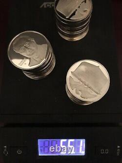 Sterling Silver Coins 55 Ounces. 3 Lbs, 7oz. 925 Silver Franklin Mint