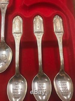 Sterling Silver Franklin Mint Apostle Spoons Set Of 13