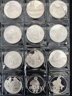 Sterling Silver Franklin Mint Genius of Rembrandt Lot of 32 Medals