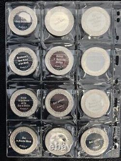 Sterling Silver Franklin Mint Genius of Rembrandt Lot of 32 Medals