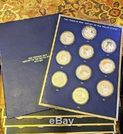 Sterling Silver Franklin Mint History of The U. S. Complete coin collection