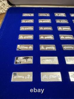 Sterling Silver Franklin Mint Official Classic Car Miniature Collection with COAs