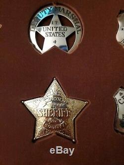 Sterling Silver Franklin Mint Old West Sheriff Badge Collection
