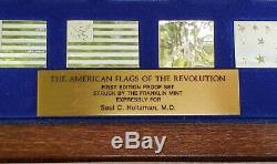 Sterling Silver Franklin Mint The American Flags of the Revolution 64 Ingot Set