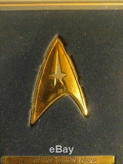 Sterling Silver & Gold STAR TREK INSIGNIA COLLECTION Franklin Mint 1992