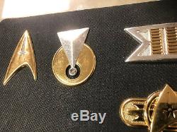 Sterling Silver & Gold STAR TREK INSIGNIA COLLECTION Franklin Mint 1992 8 Badges