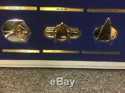 Sterling Silver & Gold STAR TREK INSIGNIA COLLECTION Franklin Mint 1992 MINT