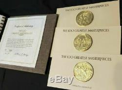 Sterling Silver & Gold coins 100 Greatest Masterpieces Franklin Mint collection