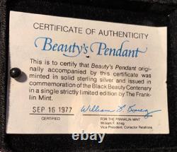 Sterling Silver Horse Necklace, Beauty's Pendant, NIB, Franklin Mint, 1977