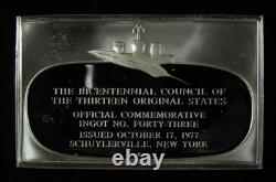 Sterling Silver Ingot #43 Bicentennial Council Of Thirteen Original States 58g
