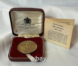 Sterling Silver Mayflower Coin 40.7G & Franklin Mint Christmas 1970 Ingot 65.76G