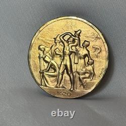 Sterling Silver Mayflower Coin 40.7G & Franklin Mint Christmas 1970 Ingot 65.76G