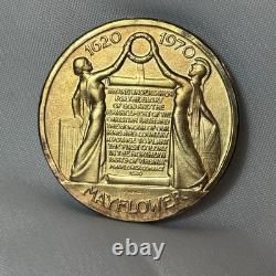 Sterling Silver Mayflower Coin 40.7G & Franklin Mint Christmas 1970 Ingot 65.76G