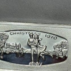 Sterling Silver Mayflower Coin 40.7G & Franklin Mint Christmas 1970 Ingot 65.76G