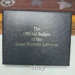 Sterling Silver Official Badges Of Great Western Lawmen Franklin Mint 12 Badges