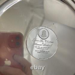 Sterling Silver Plate 178g Norman Rockwell Home for Christmas 1975 Franklin Mint